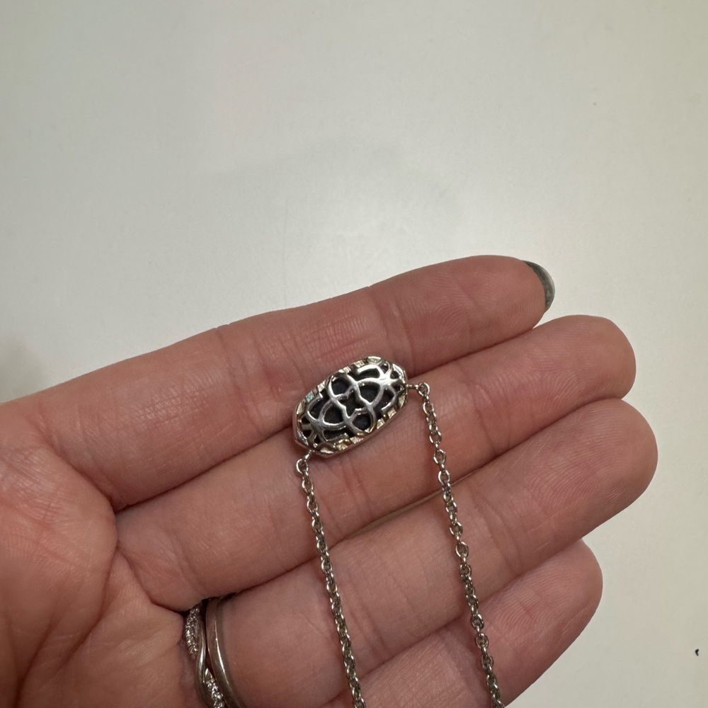 Kendra Scott Elisa Necklace in Rhodium Black - Picture 4 of 5